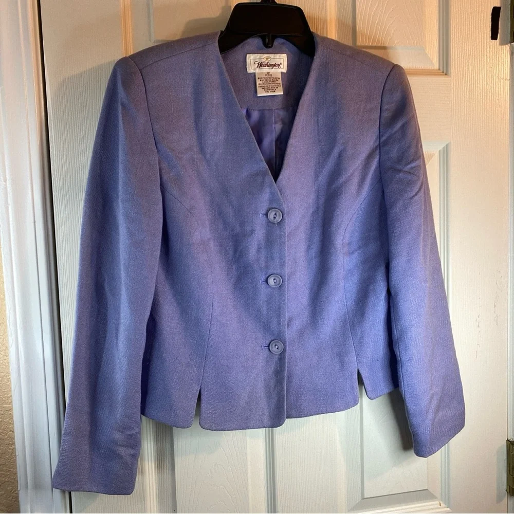 Worthington Women Petite 2P Blazer Crop Business Professional Fancy Cocktail Fun - Picture 1 of 13